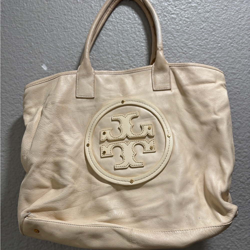 Tory Burch Beige Leather Tote